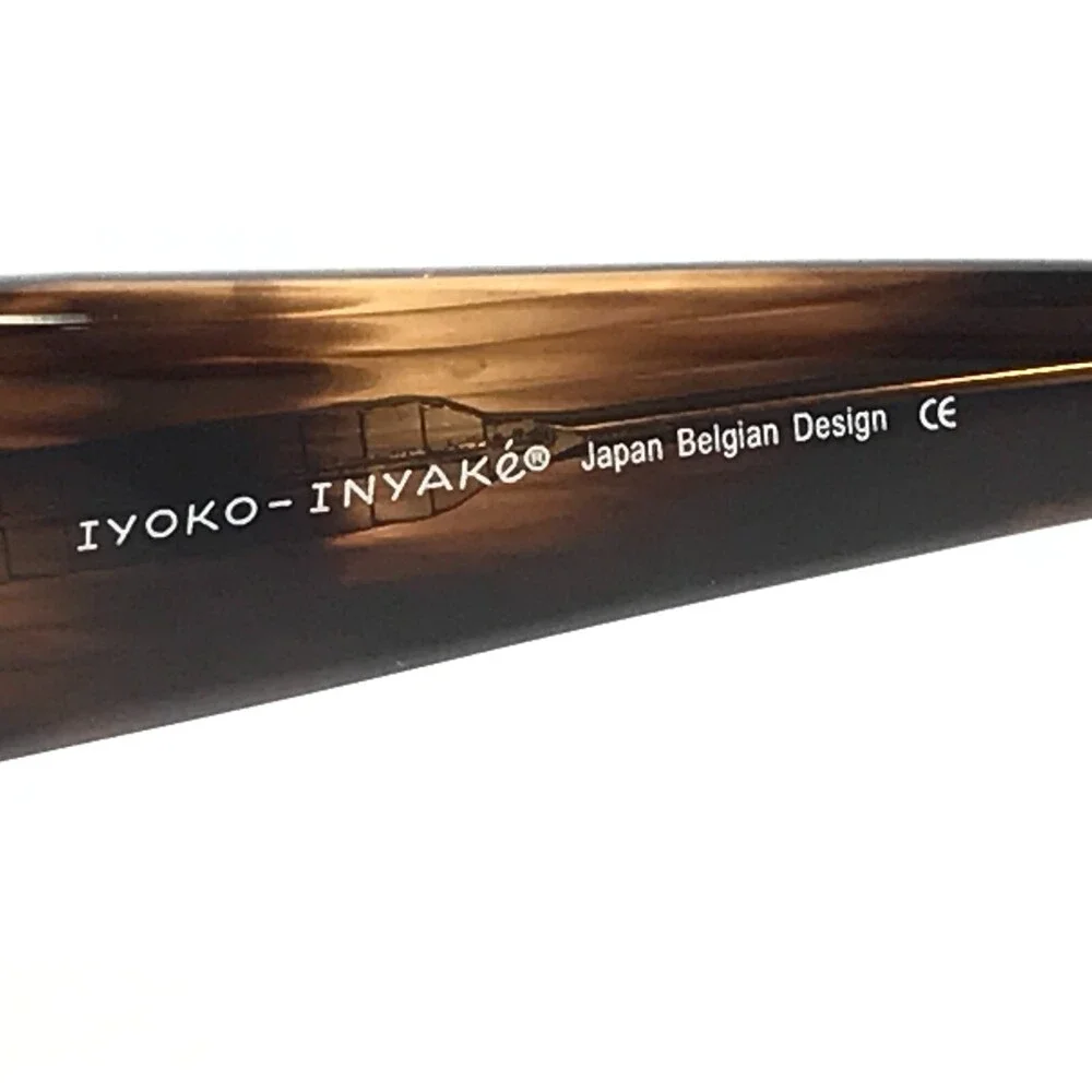 Iyoko-Inyake Eyeglasses Frames IY 252 Col.3 Brown Rectangular Full Rim 53-16-135